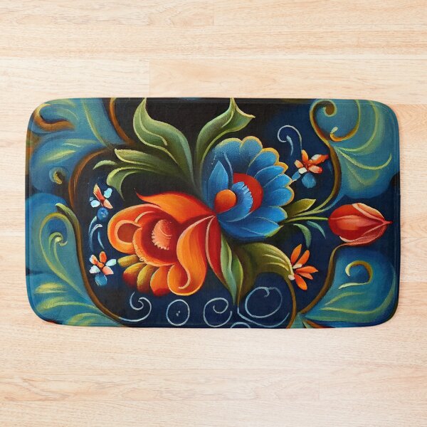 Item preview, Norwegian Rosemaling-Oil On Canvas designed and sold by Gypsykiss.