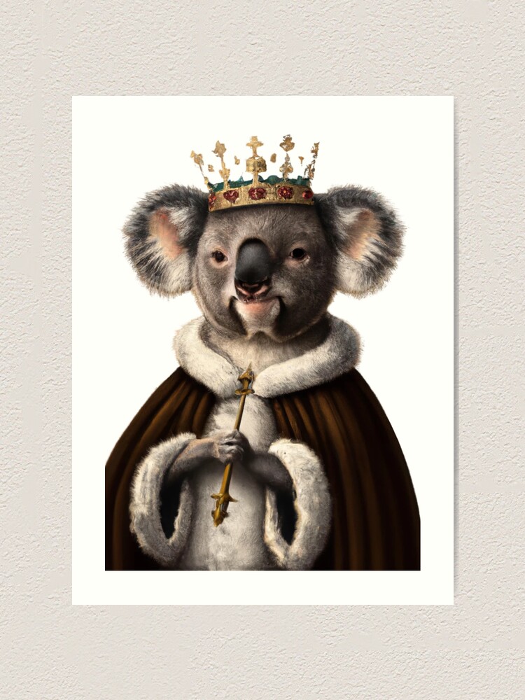 Medieval painting, realistic grey rat wearing a crown