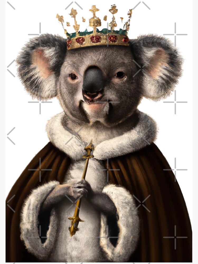 Painting of a rat king wearing a crown and robes