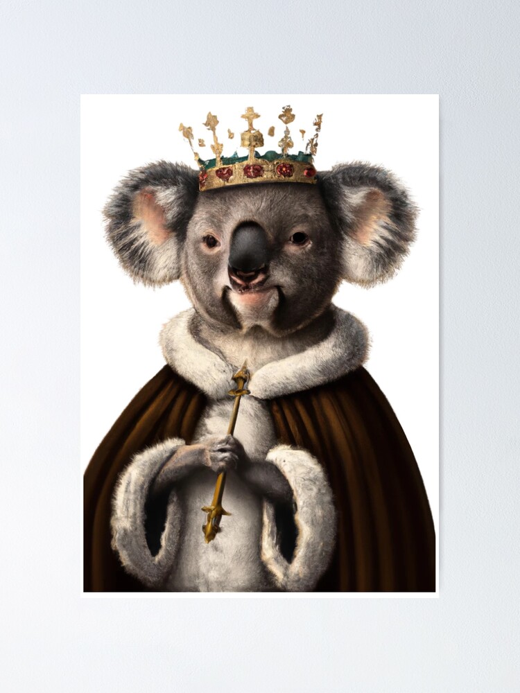 Rat King Wearing a Medieval Robe and Royal Crown in Renaissance Portrait  Digital Art | Sticker