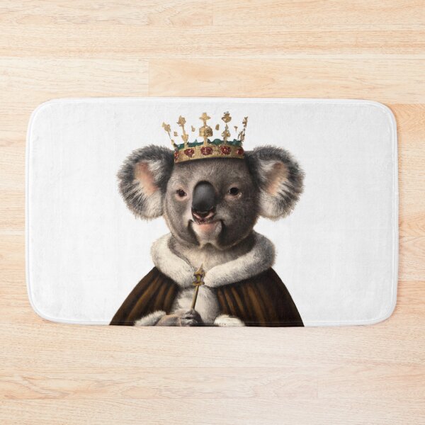 Item preview, Koala Wearing Medieval Robe and Crown in Renaissance Style Portrait Digital Art designed and sold by SourBunnyshop.