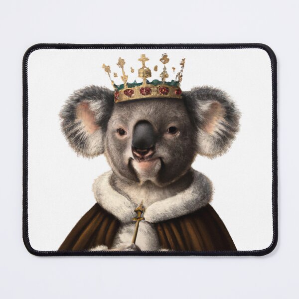 Item preview, Koala Wearing Medieval Robe and Crown in Renaissance Style Portrait Digital Art designed and sold by SourBunnyshop.
