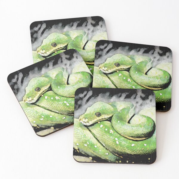 Item preview, Green Tree Python In Comic Book Style Design designed and sold by Heathermarie321.