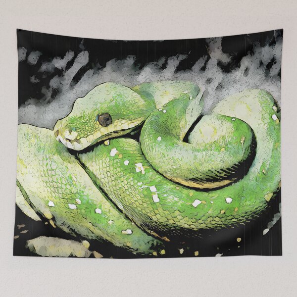 Item preview, Green Tree Python In Comic Book Style Design designed and sold by Heathermarie321.