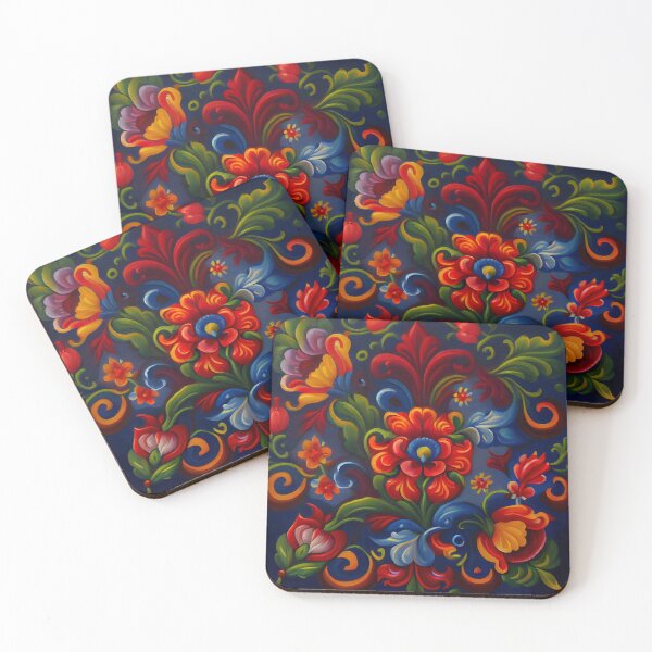 Item preview,  Norwegian Rosemaling-Oil On Canvas #4 designed and sold by Gypsykiss.