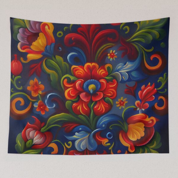 Item preview,  Norwegian Rosemaling-Oil On Canvas #4 designed and sold by Gypsykiss.