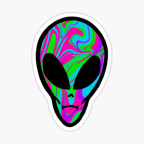 90’s Vending Machine Alien Sticker - V10 Pastel Swirl Sticker