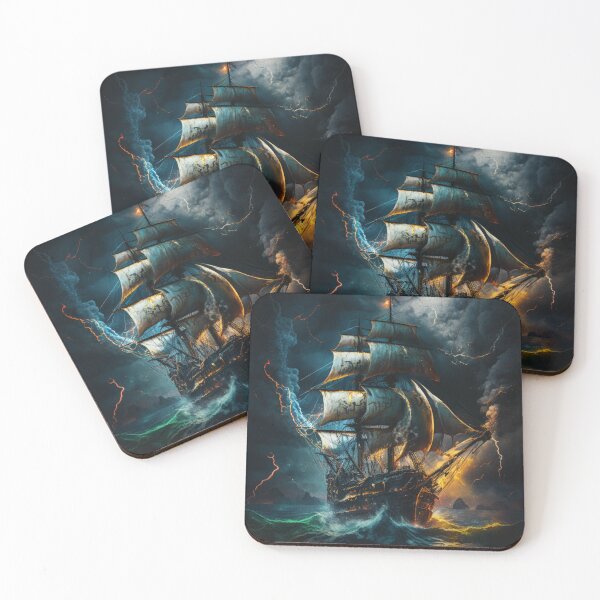 Item preview, Pirate ship in the middle of the storm designed and sold by Virtualiartist.