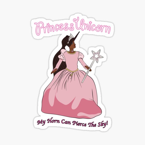 Item preview, Black Princess Unicorn designed and sold by lilbirddesigns.
