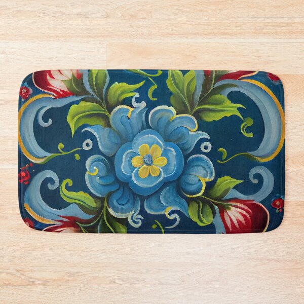 Item preview, Norwegian Rosemaling-Oil On Canvas #5 designed and sold by Gypsykiss.
