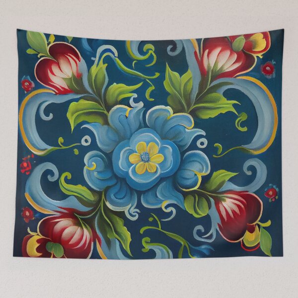 Item preview, Norwegian Rosemaling-Oil On Canvas #5 designed and sold by Gypsykiss.