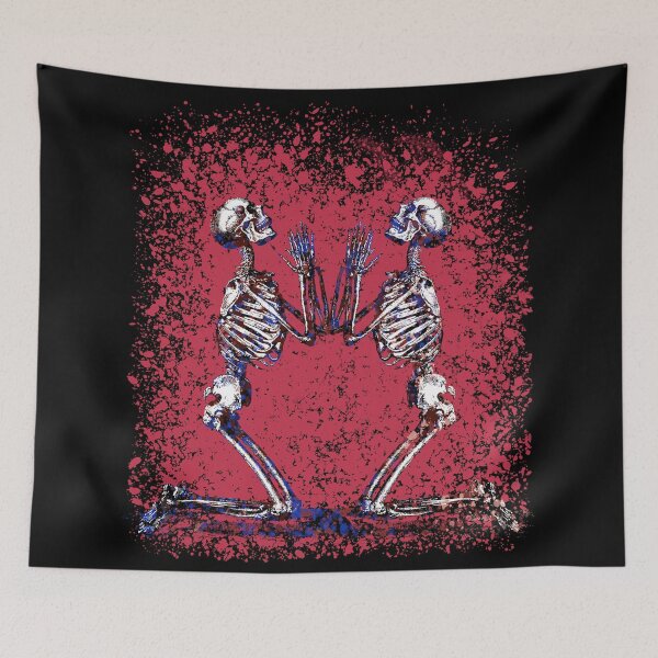 Item preview, Praying Skeletons - blood splatter version 3 designed and sold by DaveDanchuk.