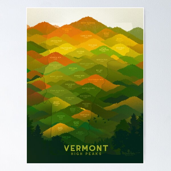 Item preview, Vermont High Peaks Green Mountains Hiking Climbing designed and sold by daydream-huntr.