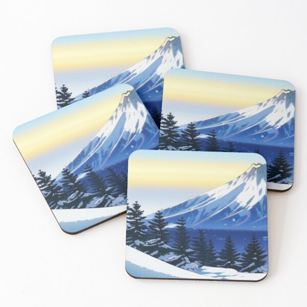 Item preview, Ukiyo-e Style Snow-Covered Mountain designed and sold by theprof2021.