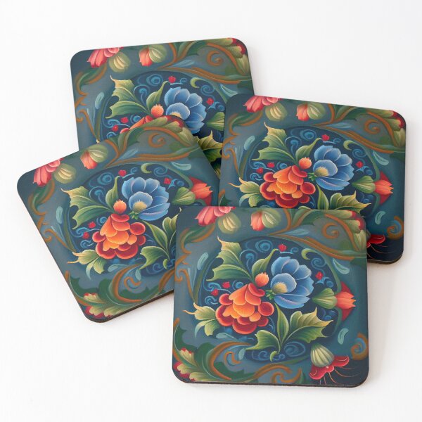 Item preview, Norwegian Rosemaling-Oil On Canvas #6 designed and sold by Gypsykiss.