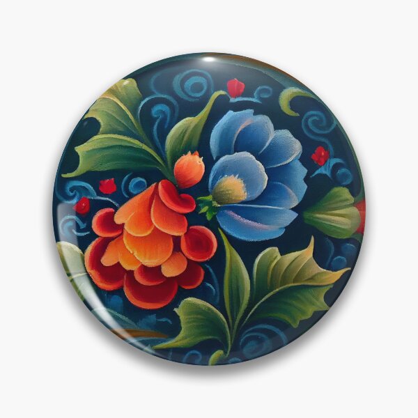Item preview, Norwegian Rosemaling-Oil On Canvas #6 designed and sold by Gypsykiss.