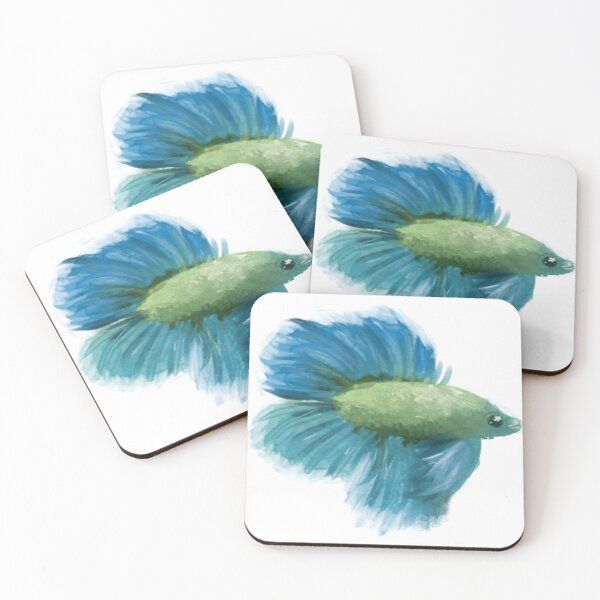 Item preview, Green blue betta fish designed and sold by p0cketbunnyzz.
