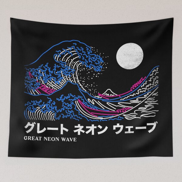 Item preview, Great Neon Wave Japan designed and sold by therocketman.