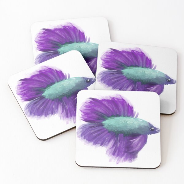 Item preview, purple and blue betta fish  designed and sold by p0cketbunnyzz.