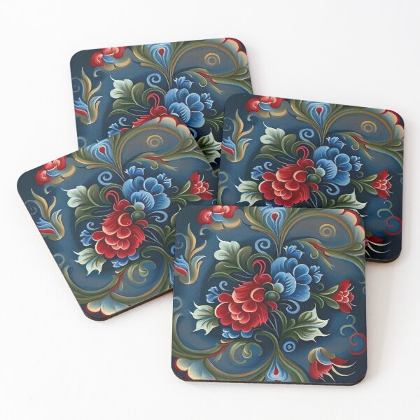 Item preview, Norwegian Rosemaling-Oil On Canvas #8 designed and sold by Gypsykiss.