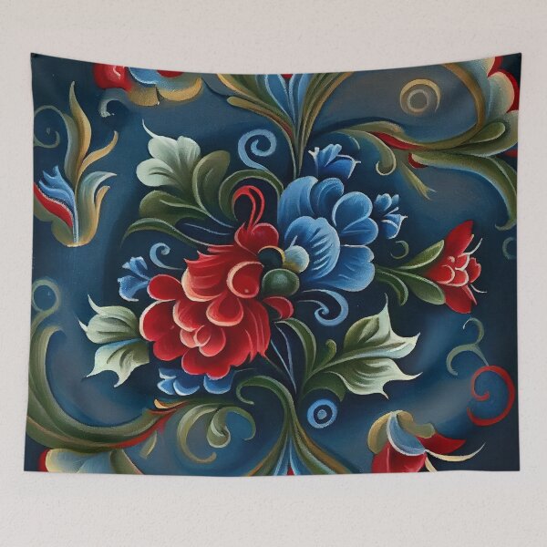 Item preview, Norwegian Rosemaling-Oil On Canvas #8 designed and sold by Gypsykiss.