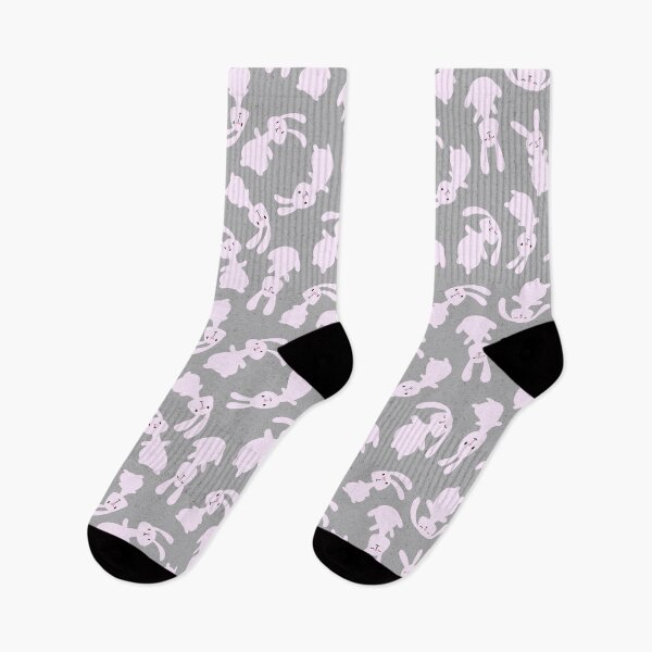 Item preview, Bouncing Bunnies - gray - SHW1005 J designed and sold by Shiny Happy World.