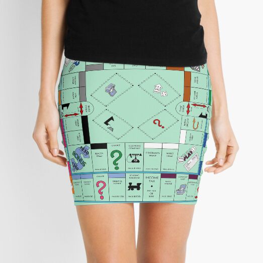 Deluxe Monopoly Game Board  Mini Skirt