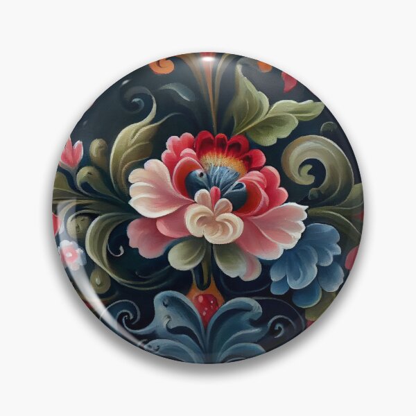 Item preview, Norwegian Rosemaling-Oil On Canvas #9 designed and sold by Gypsykiss.