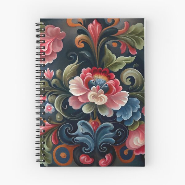 Artikelvorschau, Norwegisches Rosemaling-Öl auf Leinwand #9 entworfen und verkauft von Gypsykiss.
