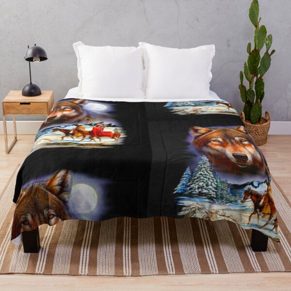 Item preview, Winter Wolves in full moon designed and sold by Ideassbold.