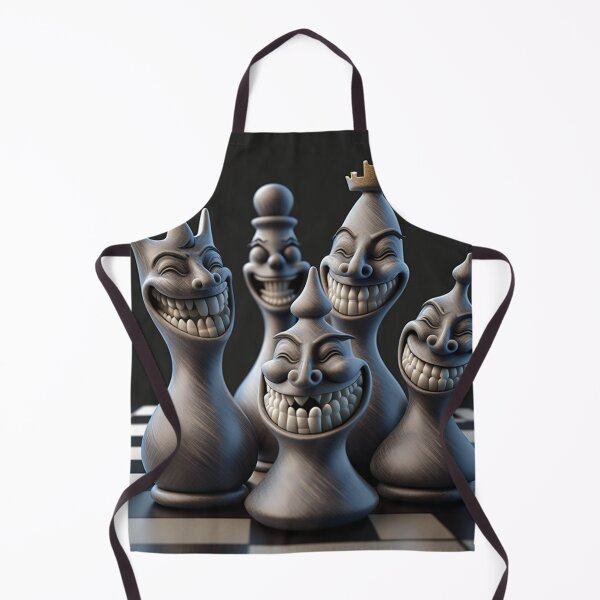 Item preview, 5 Laughing Chess Pieces designed and sold by MichellesMedArt.