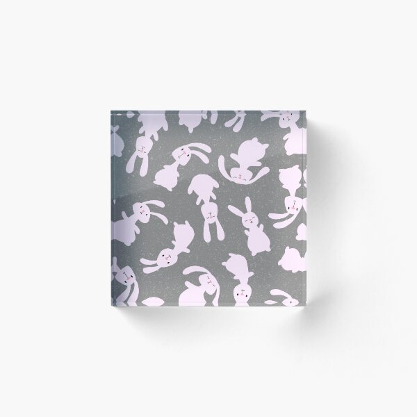 Item preview, Bouncing Bunnies - slate gray - SHW1005 N designed and sold by Shiny Happy World.