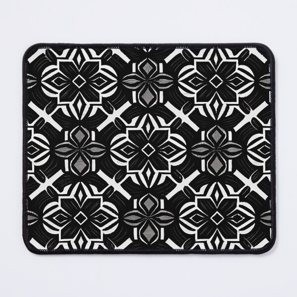 Aperçu de l'œuvre motif géométrique noir et blanc créée et vendue par QuikiPatterns.