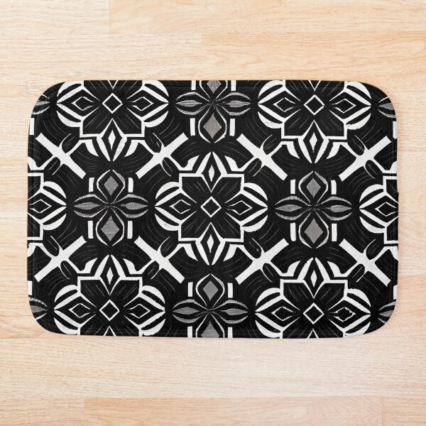 Item preview, patrón geométrico blanco y negro designed and sold by QuikiPatterns.