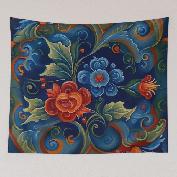 Item preview, Norwegian Rosemaling-Oil On Canvas #12 designed and sold by Gypsykiss.