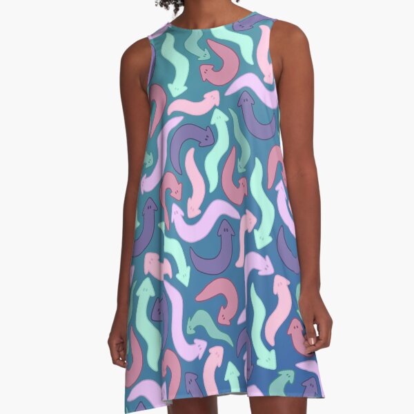 Wiggly Planaria A-Line Dress