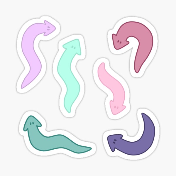 Wiggly Planaria Sticker