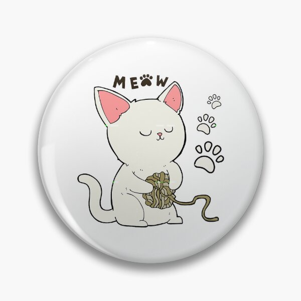 Item preview, Funny And Cute Cat With A Ball Of Wool  cat playing with a ball of string designed and sold by HeidiVintageArt.