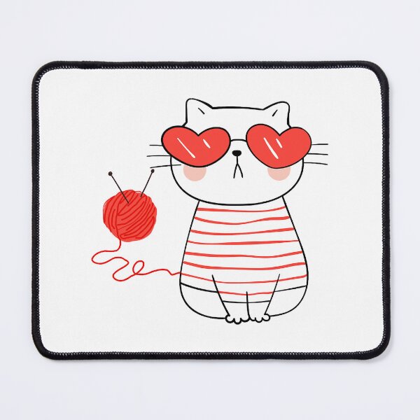 Item preview, Funny And Cute Cat With A Ball Of Wool cat playing with a ball of string designed and sold by HeidiVintageArt.