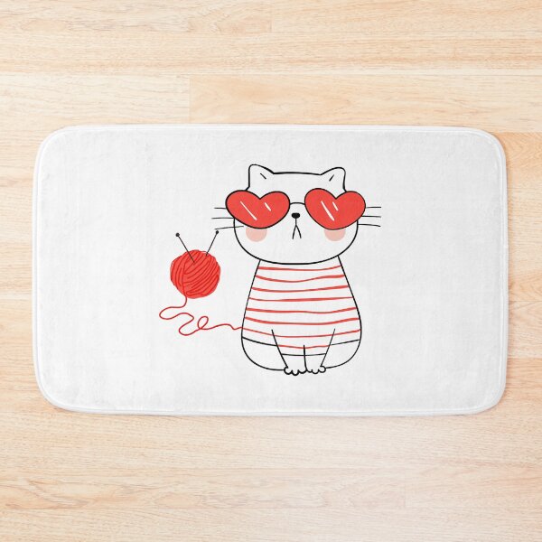 Item preview,  Funny And Cute Cat With A Ball Of Wool  cat playing with a ball of string designed and sold by HeidiVintageArt.