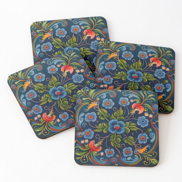 Item preview, Norwegian Rosemaling-Oil On Canvas #13 designed and sold by Gypsykiss.