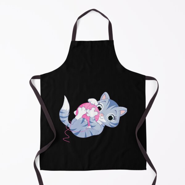 Item preview, funny and cute cat with a ball of wool , Cat Knitting , Cat Lover , Cat Mom,Yarning ,Yarn Lover ,Fun designed and sold by HeidiVintageArt.