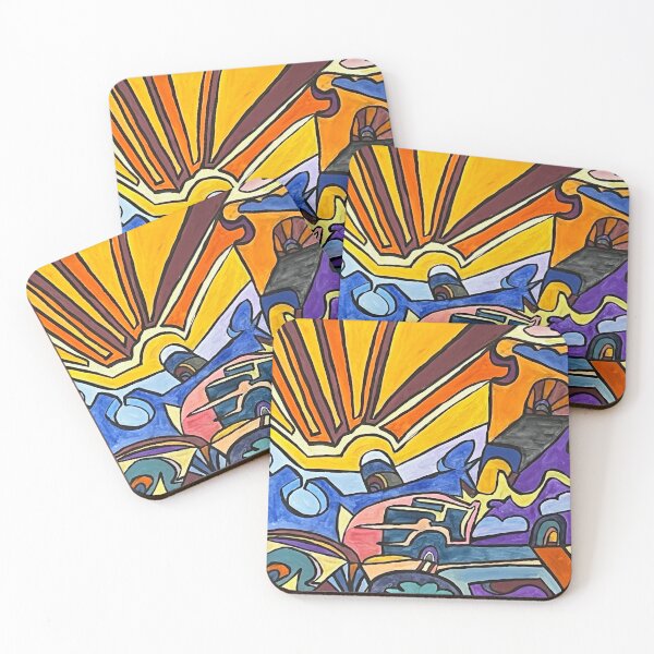 Item preview, Find your way (Abstract City with Sun) designed and sold by ArtJessicaBlake.