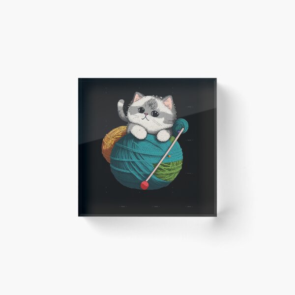 Item preview, Funny And Cute Cat With A Ball Of Wool Classic, Cat With A Ball designed and sold by HeidiVintageArt.