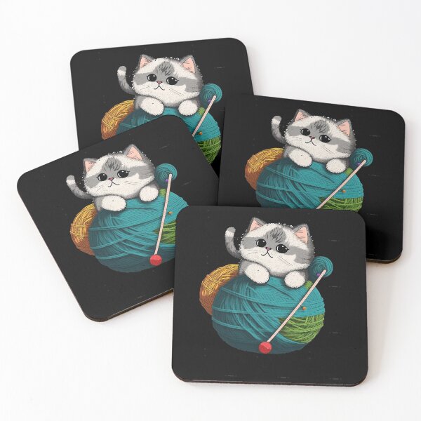 Item preview, Funny And Cute Cat With A Ball Of Wool Classic, Cat With A Ball designed and sold by HeidiVintageArt.