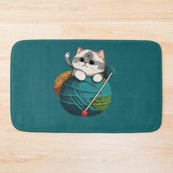 Item preview, Funny And Cute Cat With A Ball Of Wool Classic, Cat With A Ball designed and sold by HeidiVintageArt.