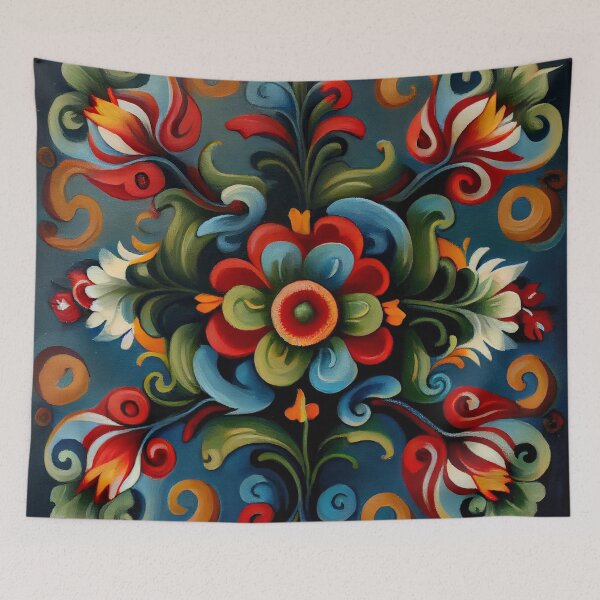 Item preview, Norwegian Rosemaling-Oil On Canvas #14 designed and sold by Gypsykiss.