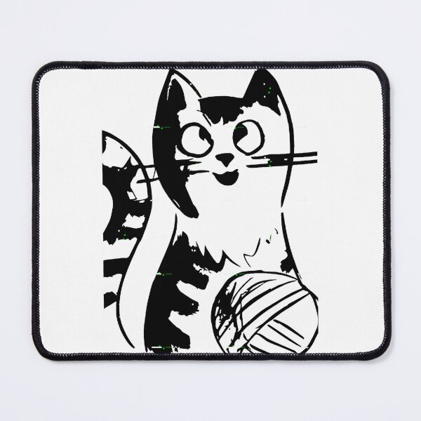 Item preview, funny and cute with a ball of wool designed and sold by HeidiVintageArt.