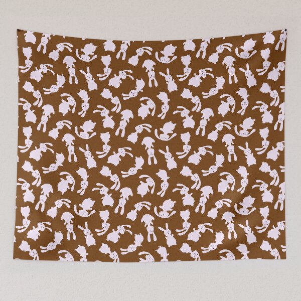 Item preview, Bouncing Bunnies - dark brown - SHW1005 V designed and sold by Shiny Happy World.
