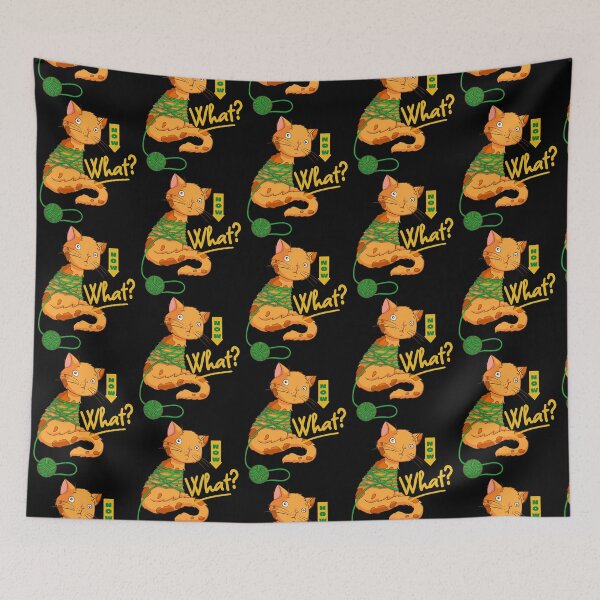 Item preview, Funny cute cat with a ball of wool - yarn - funny animal memes  designed and sold by HeidiVintageArt.